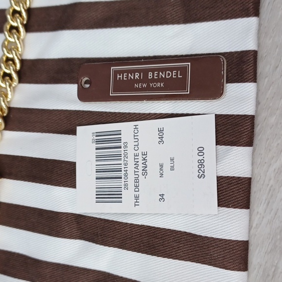 Henri Bendel Debutante Snake Clutch/ Crossbody NWT - Picture 4 of 14